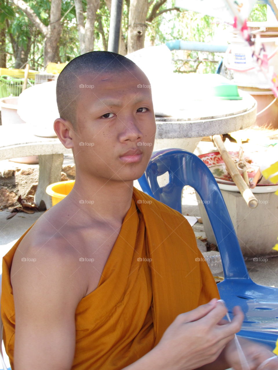 Young Buddhist monk Thailand 