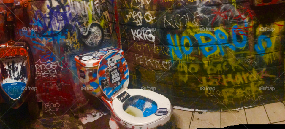 Graffiti, grunge, dive bar,  colorful, bathroom, Vegas, strip, punk, Night life, saloon, toilet, club, VIP, haze, intoxicated, “FUCK IT”, drunk, hole-in-the-wall, wasted, misbehave, dispensary, drug culture, slumming, 3am, art, spray paint, tagging