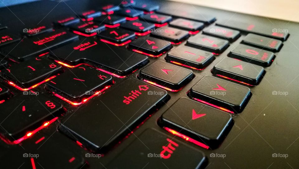 Red light keyboard