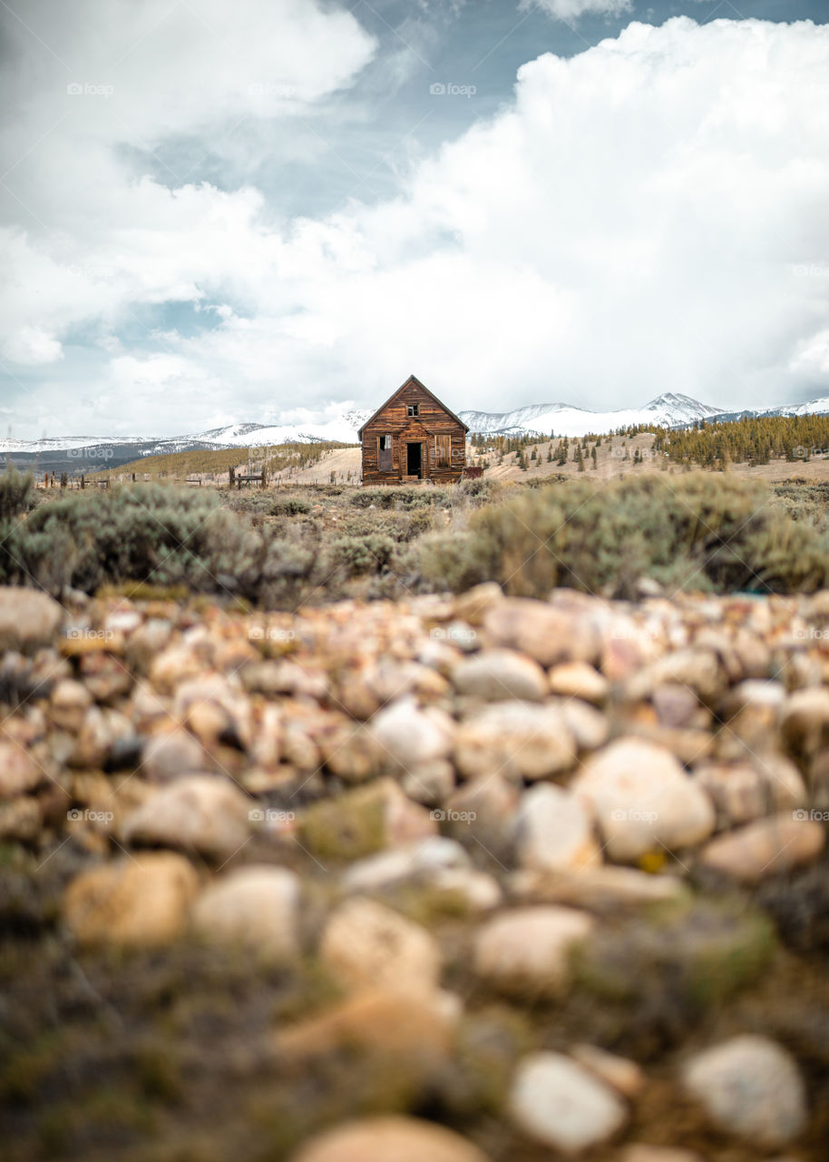 Old abandoned homestead in the middle of the Colorado mountains. 