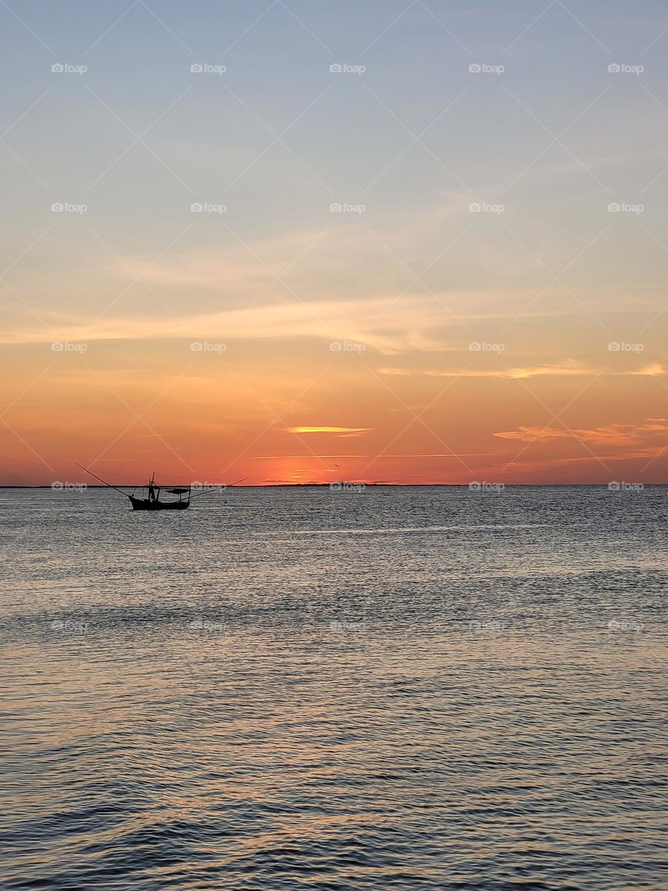 atardecer en el mar