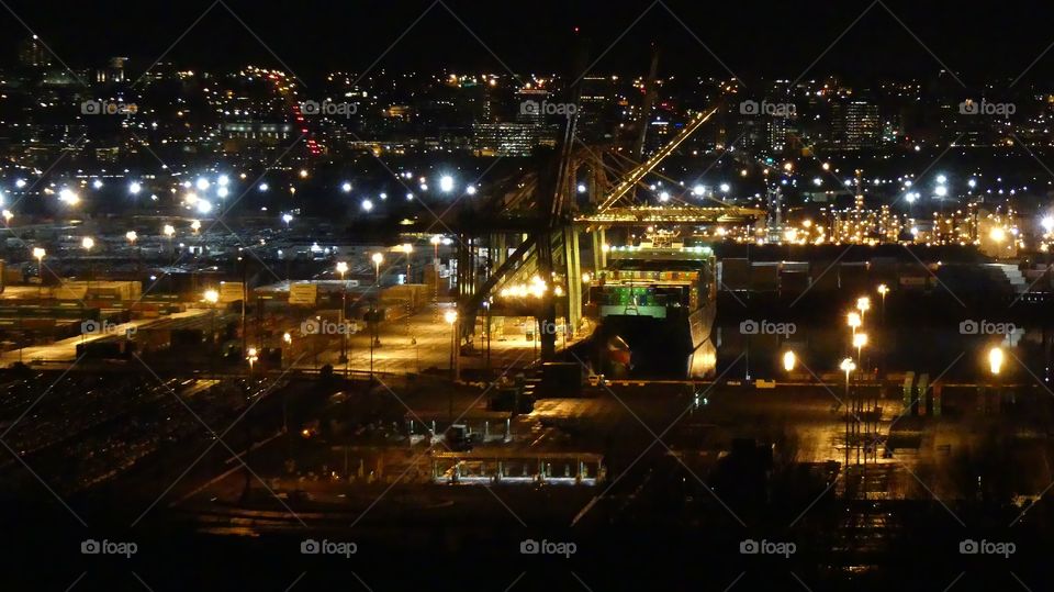 Port of Tacoma at night