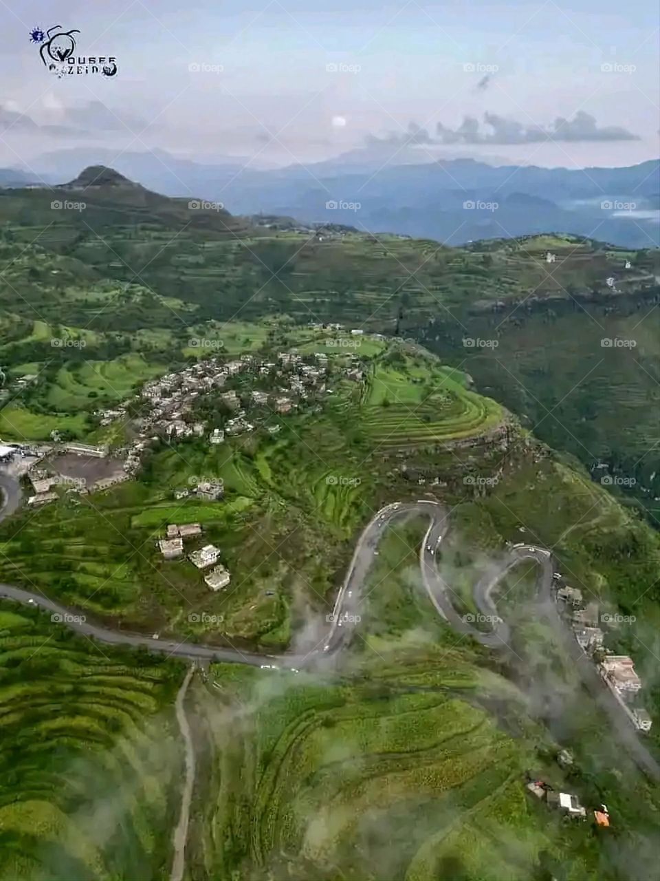 Glory be to God, the magnificent and picturesque view and the natural green trees are a view that is nothing more wonderful than it