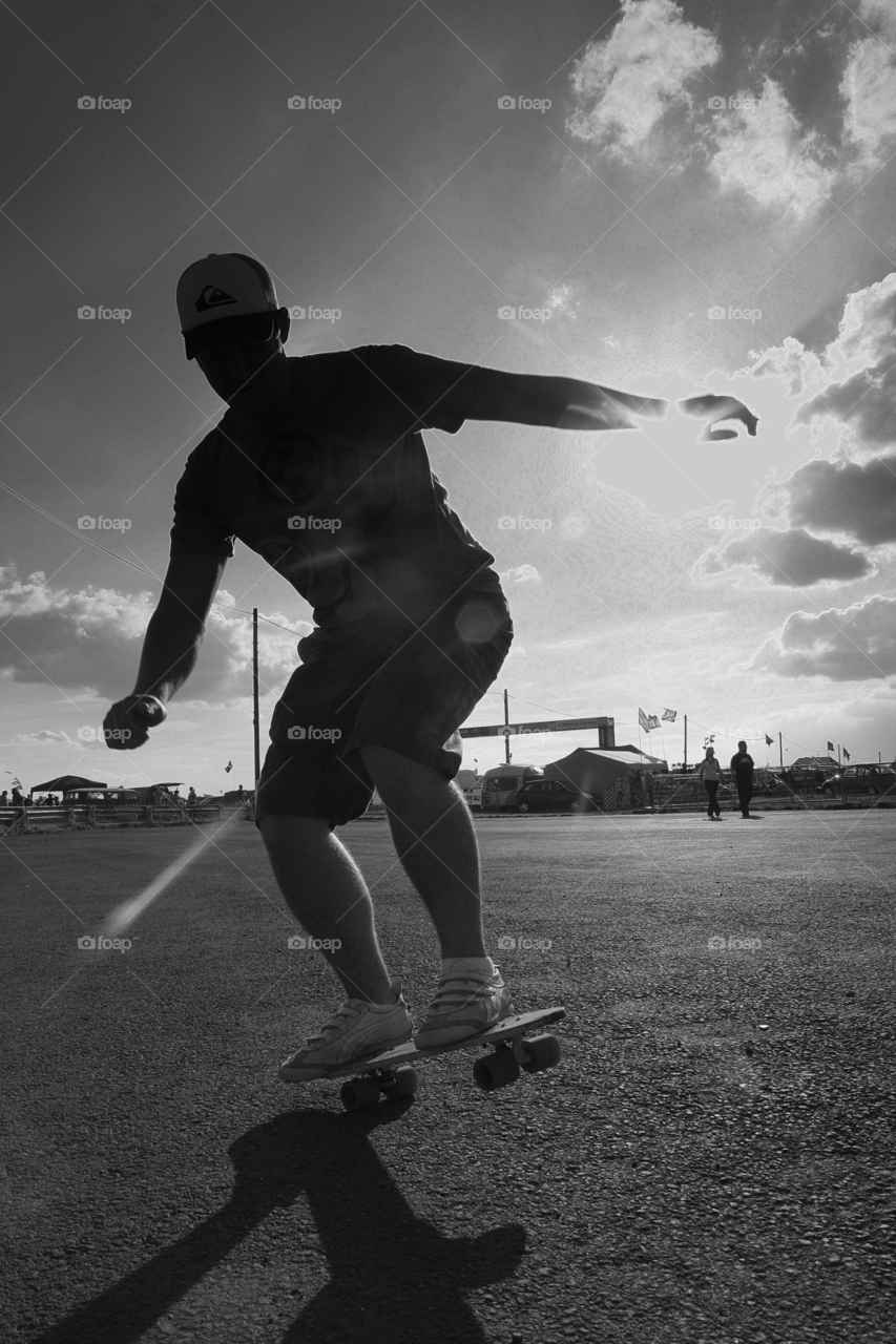 skate skateboard black and white skater by leonbritton123