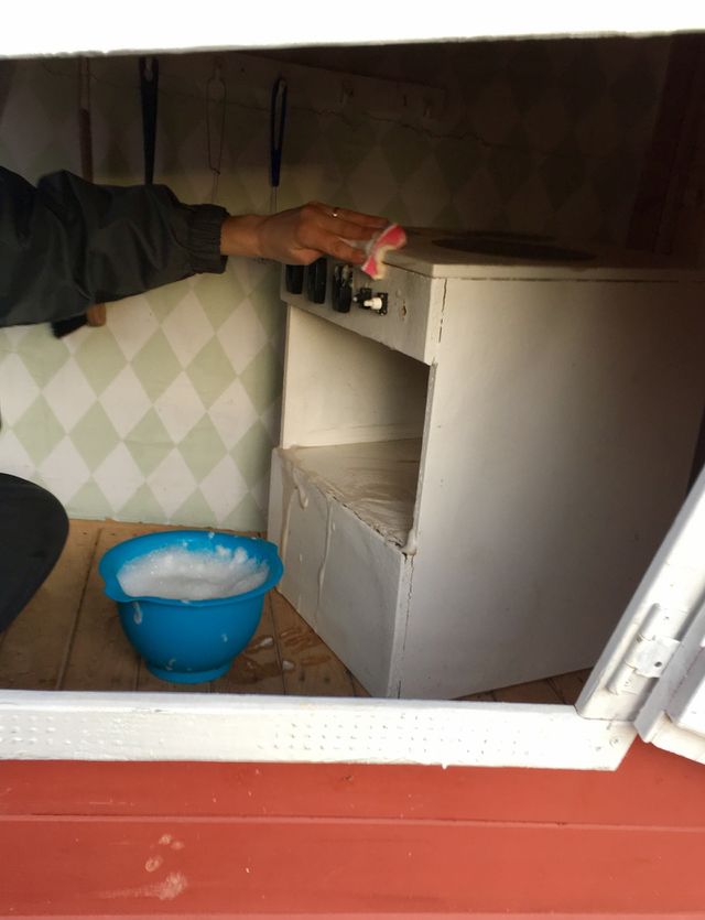 Cleaning the Playhouse