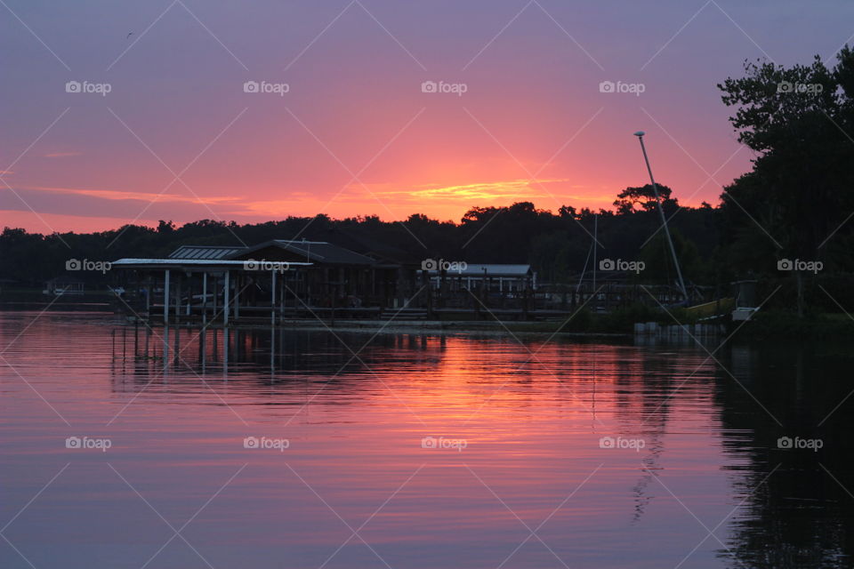 Water, Reflection, Sunset, Lake, Dawn