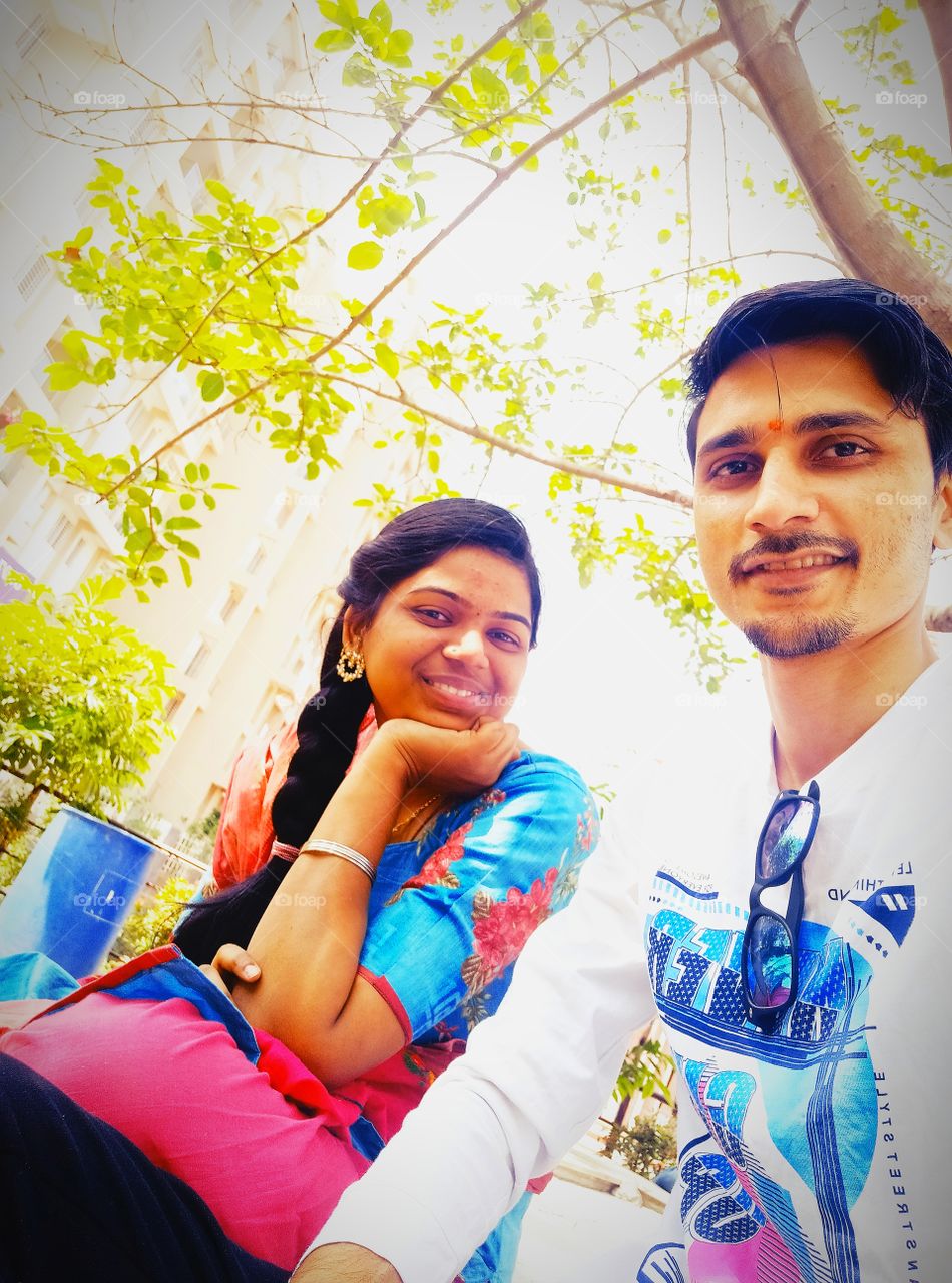enjoying weekend with wife at Shaniwar wada Palace Pune