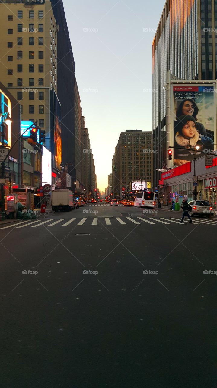 streets of New York city at dawn!