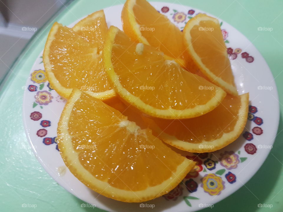 fruity day with slices of sweet oranges