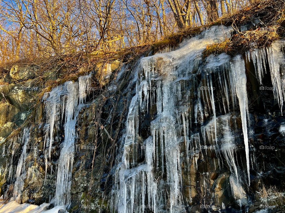 Winter brings beauty in Shenandoah as water finds it way down the mountains.  These frozen falls a elegance the dreary landscape of winter. 