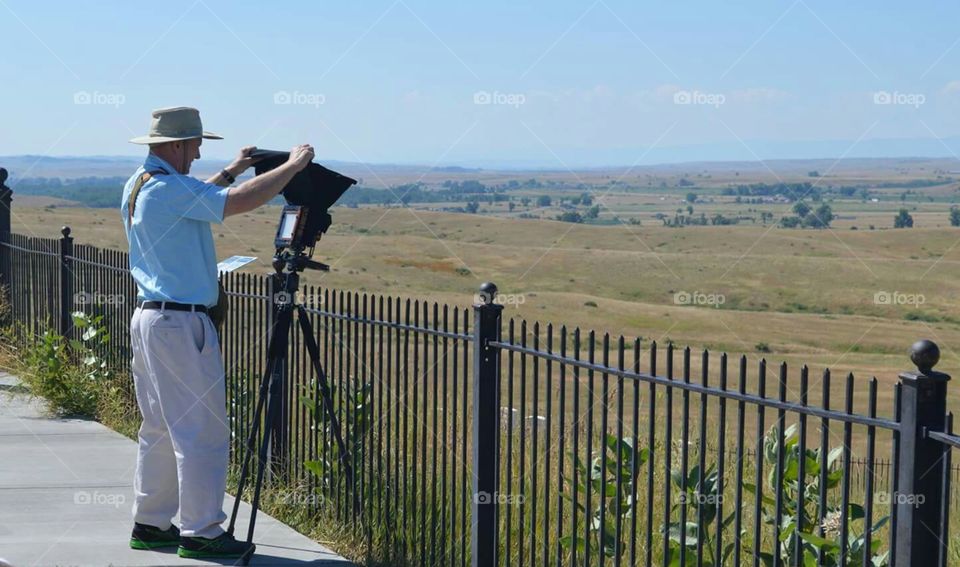Man taking photographs