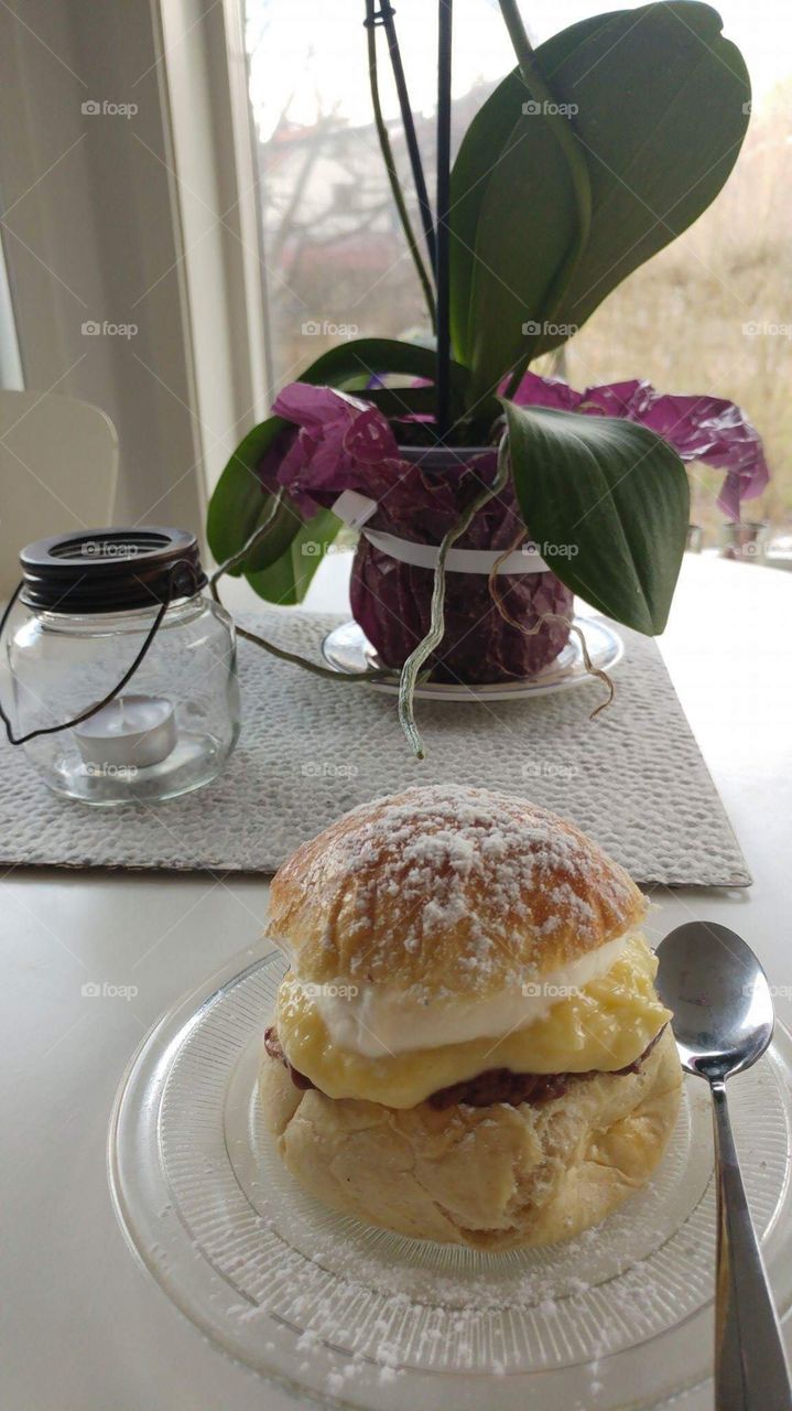 Swedish pastry Semla