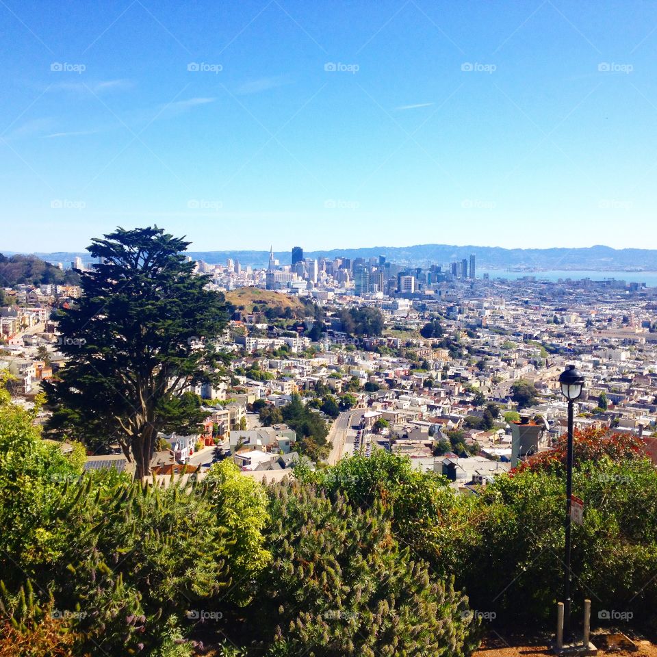 Twin peaks. View of S F 