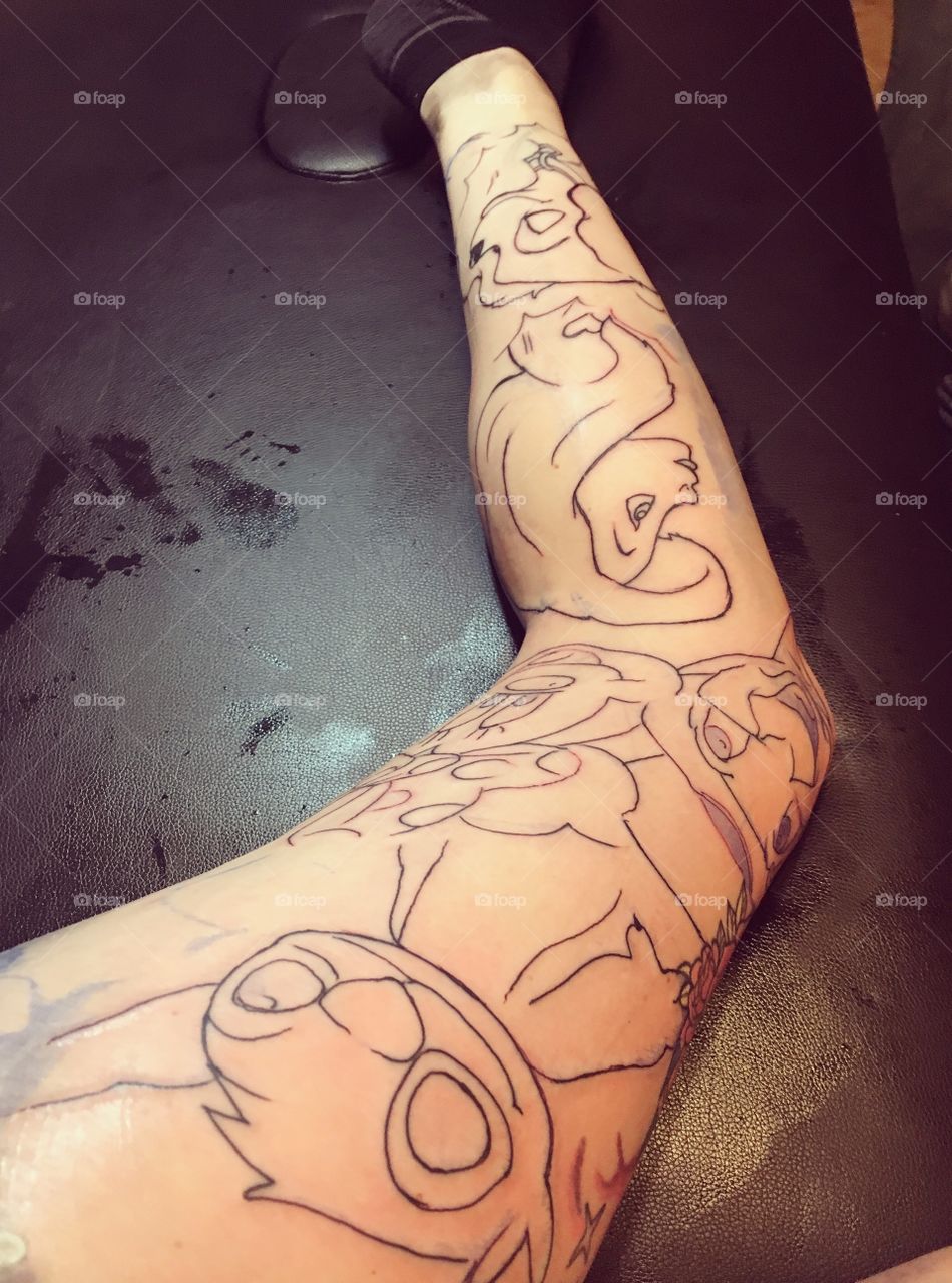 Disney Leg Tattoos