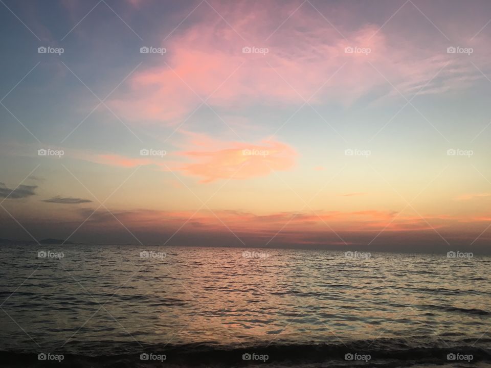 sunset with the beatiful sky line.