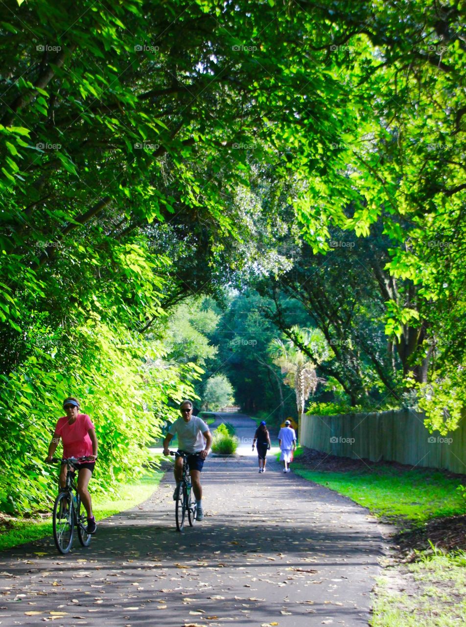 Exercising on the trail