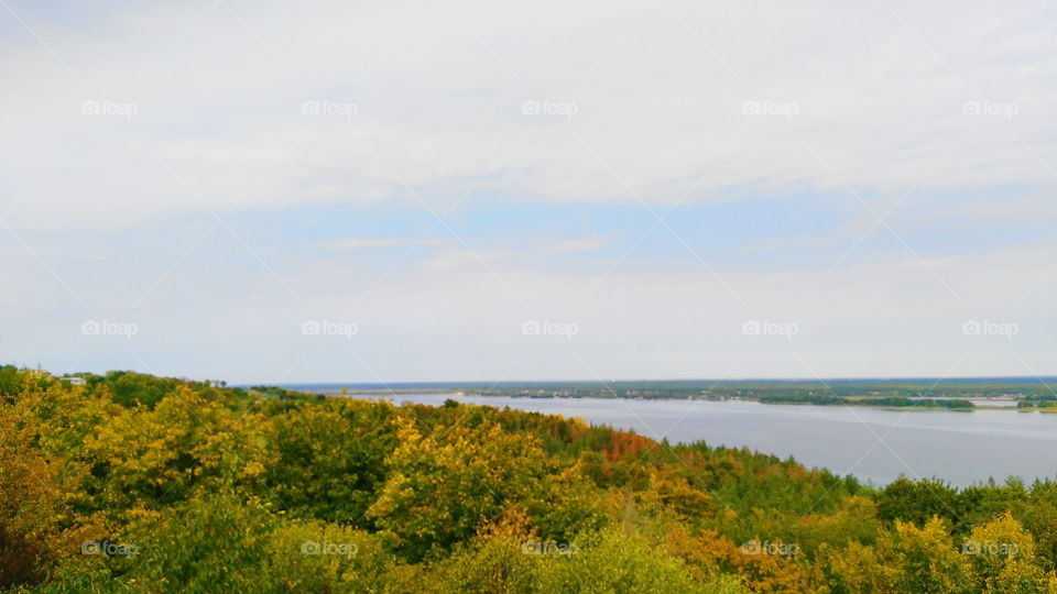 boundless water spaces of the Dnieper River in Ukraine