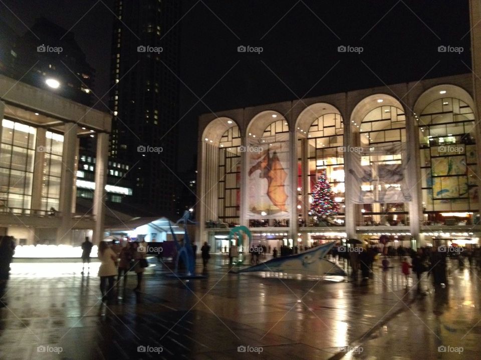 Lincoln Center at Christmas