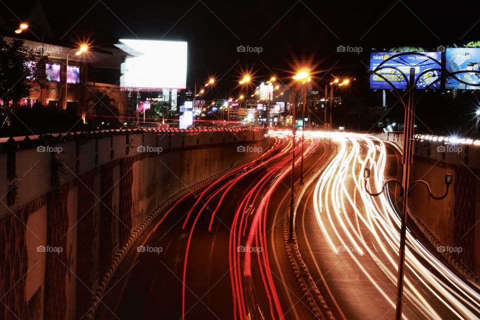 Long Exposure or Bypass road at Bali, Indonesia