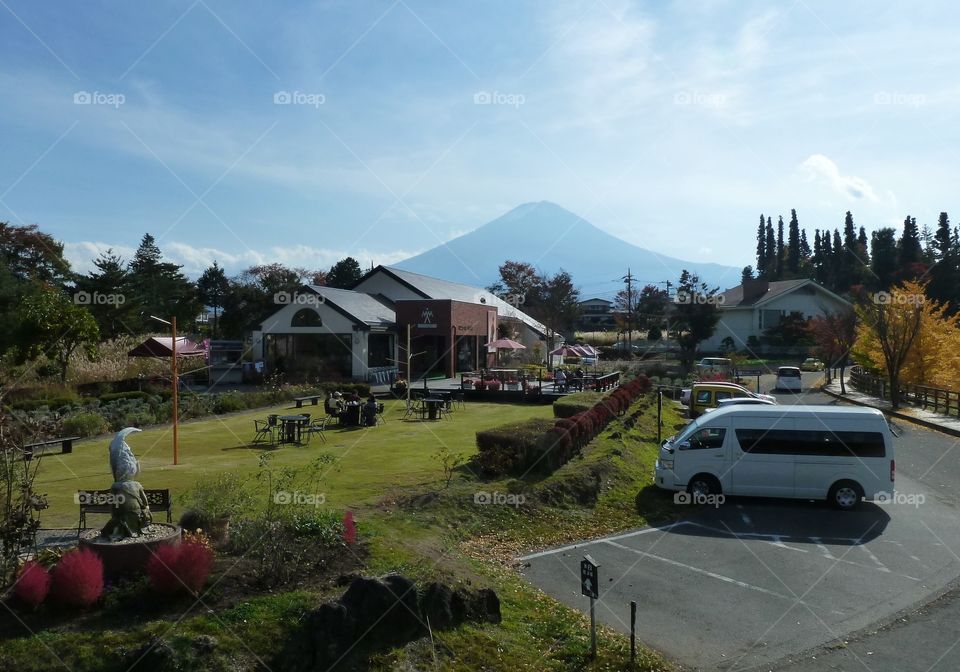 Mount Fuji view at summer