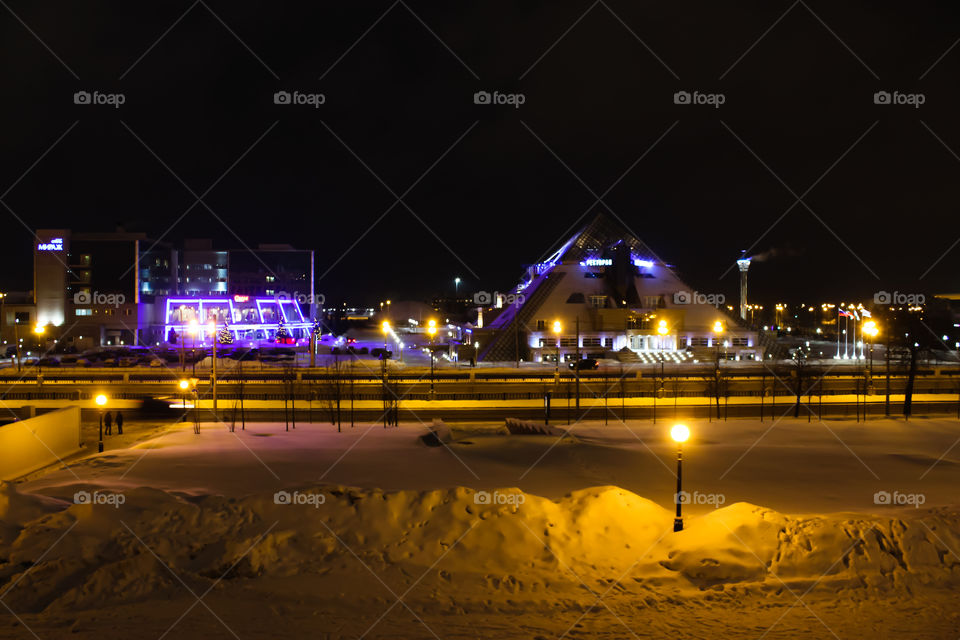 night cityscape of Kazan