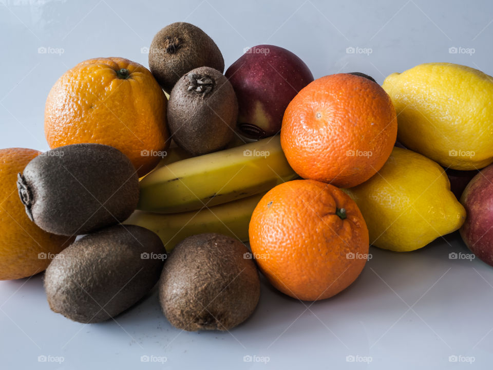 Close of various fresh fruits