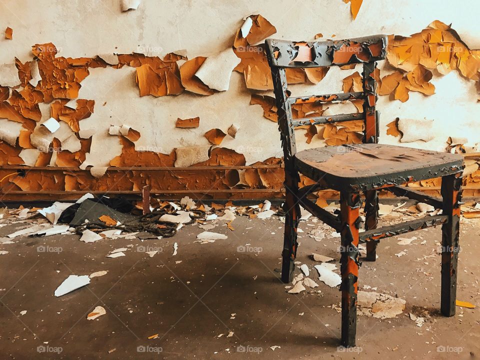 No Person, Abandoned, Furniture, Wood, Chair