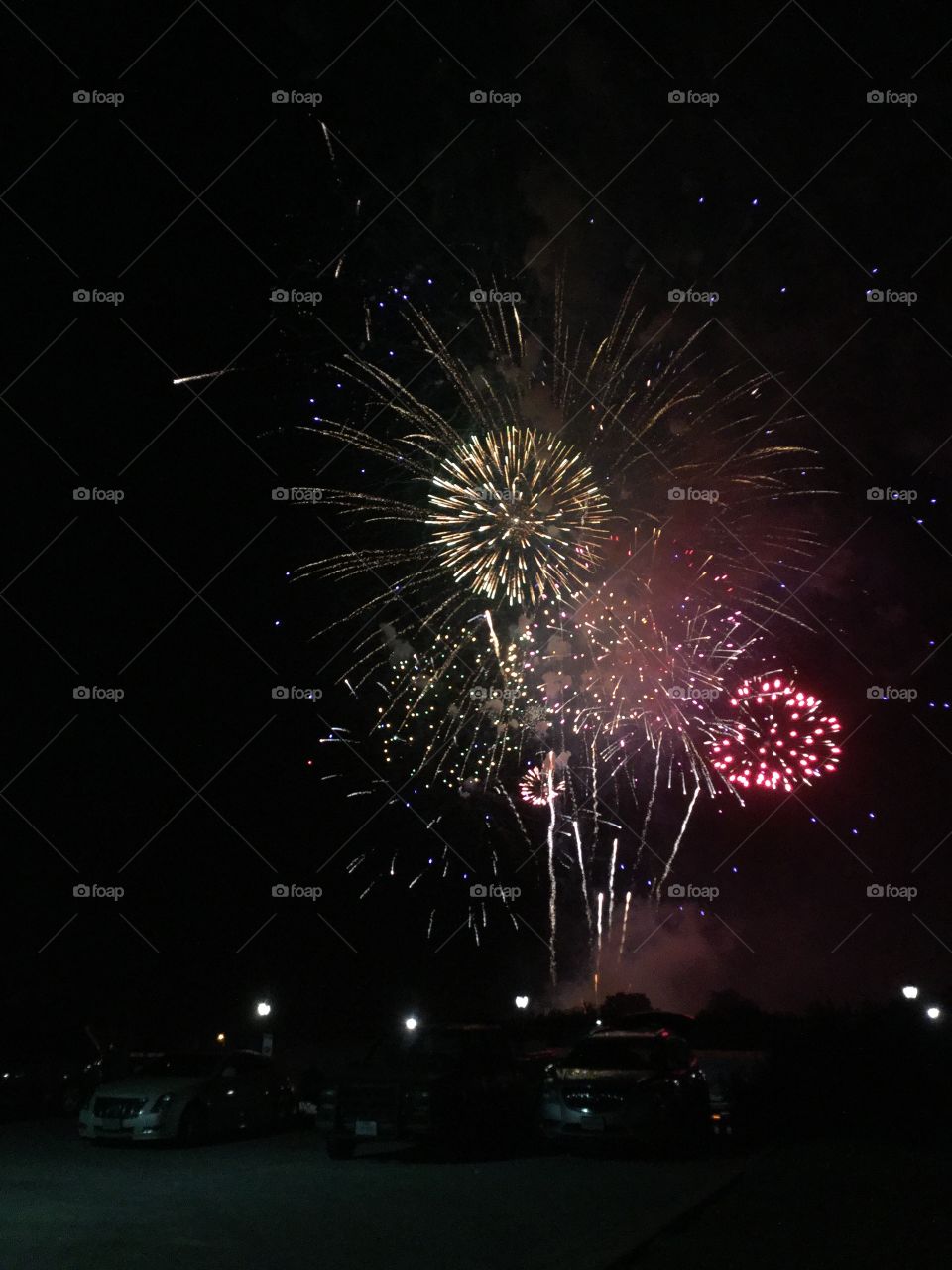 Celebration with fireworks 