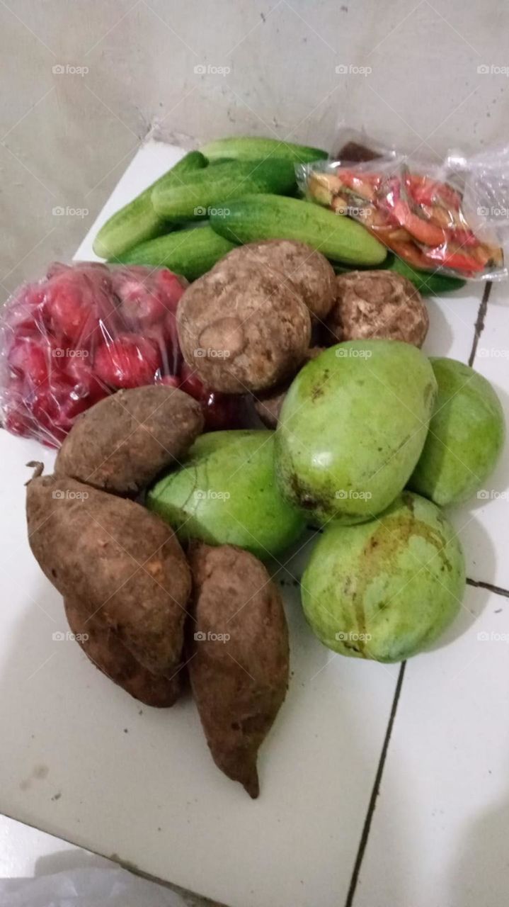 fresh fruit for making salad