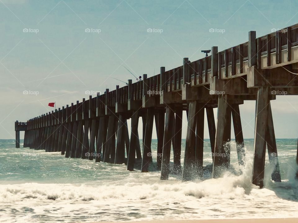 Pier and waves