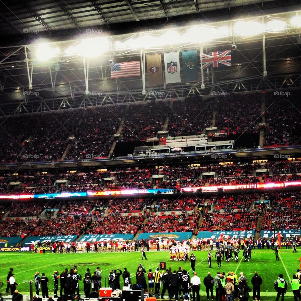Niners vs. Jaguars at Wembley Stadium in London. 
