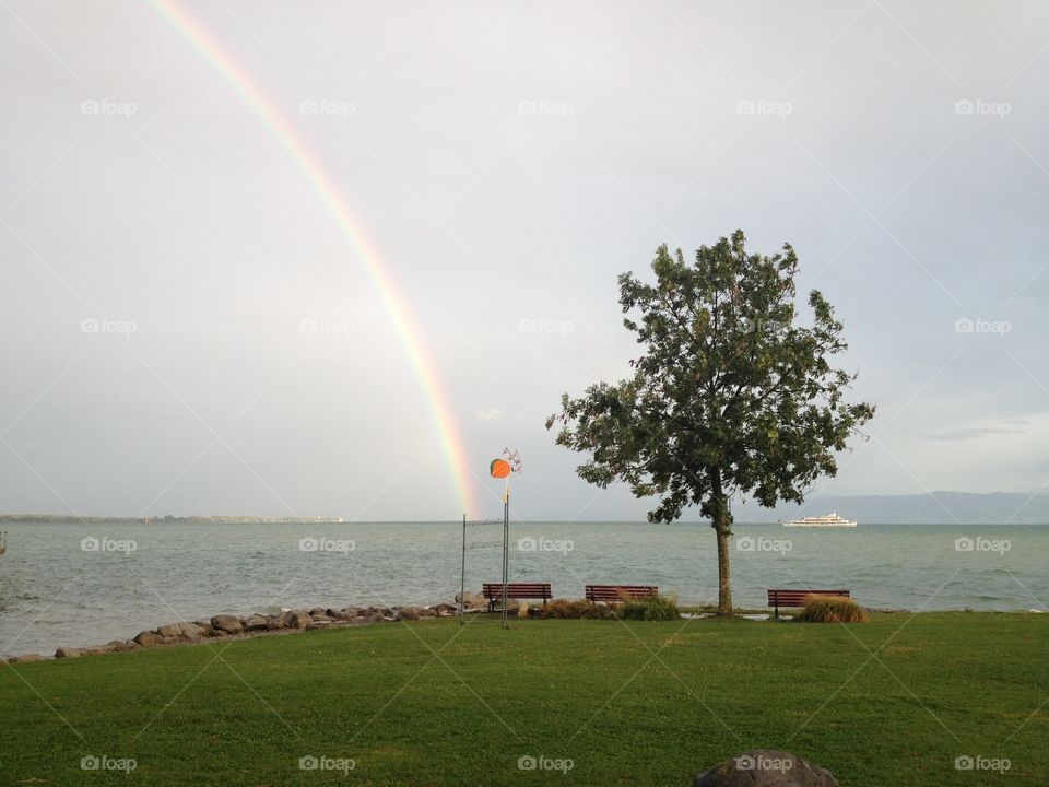 Rainbow above Lake Constance