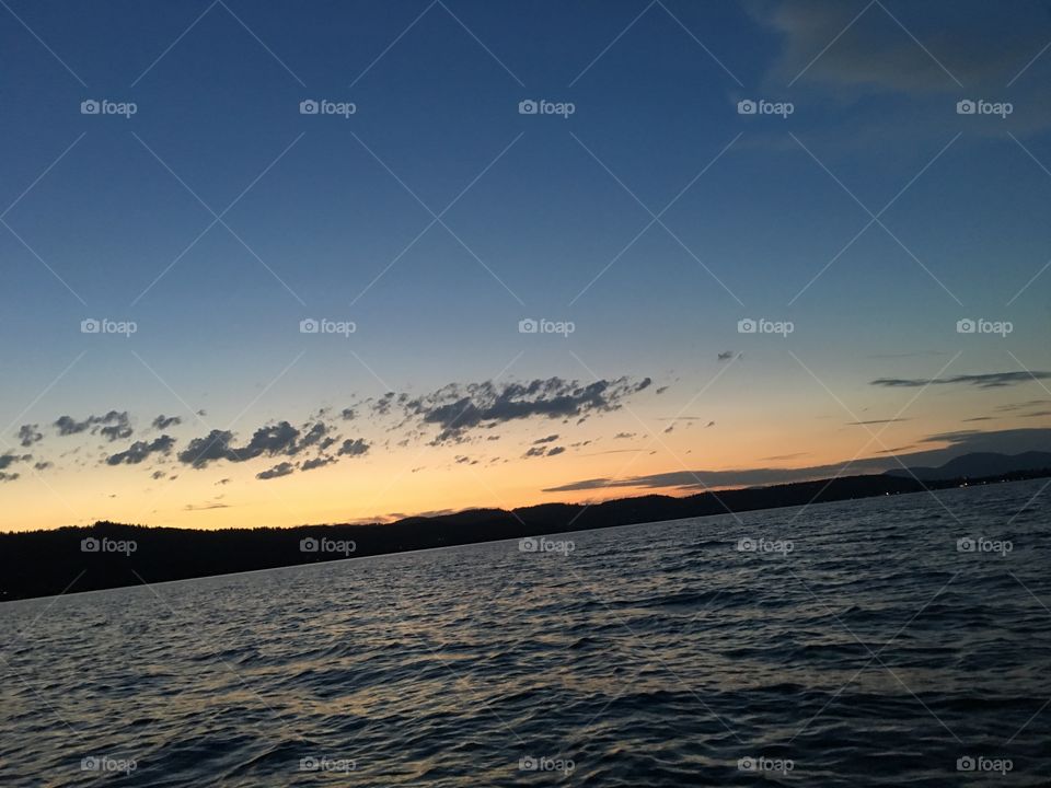 Lake Couer d'alene Sunset