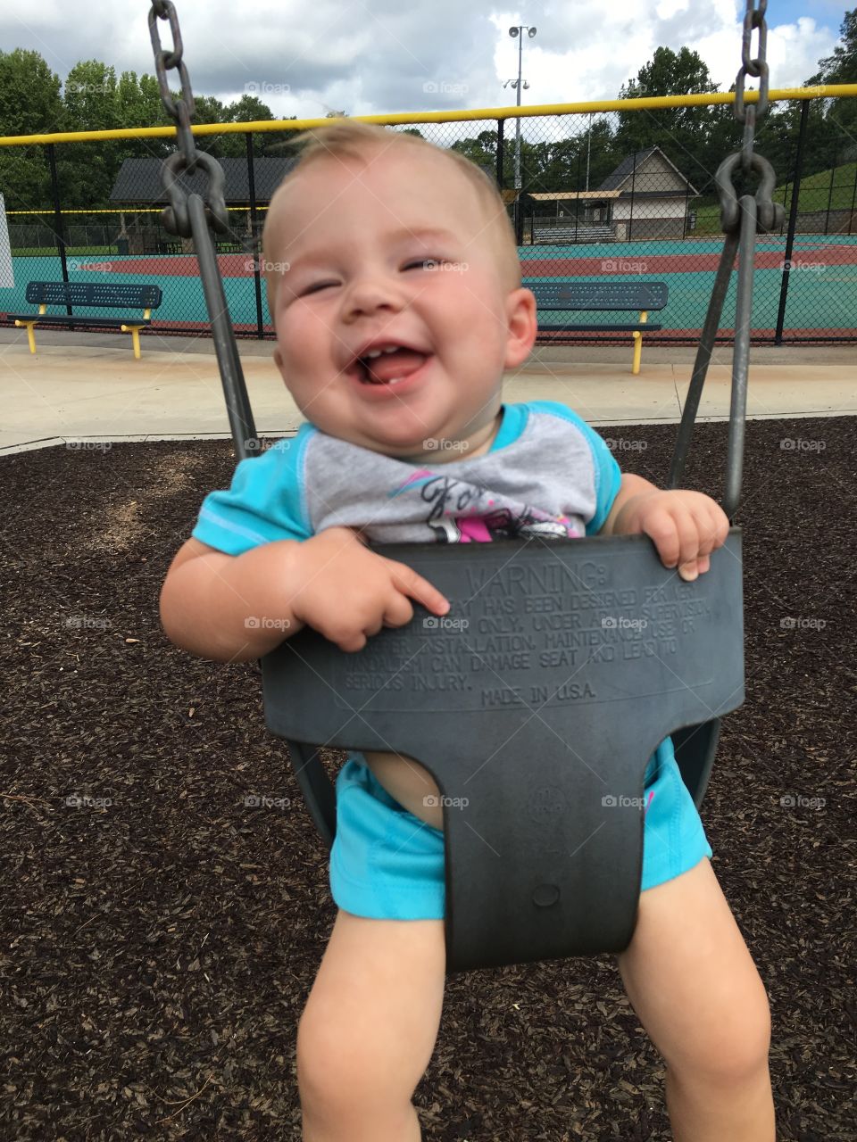Happiness in the swing 