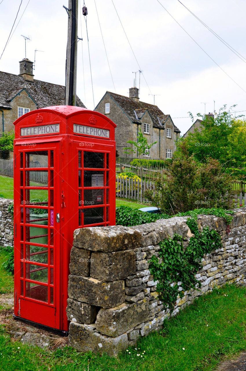 Telephone booth in the cotswolds