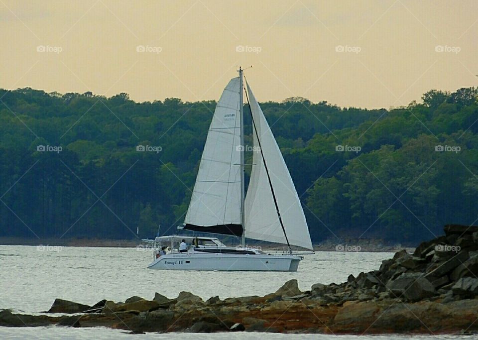sailboat on lake