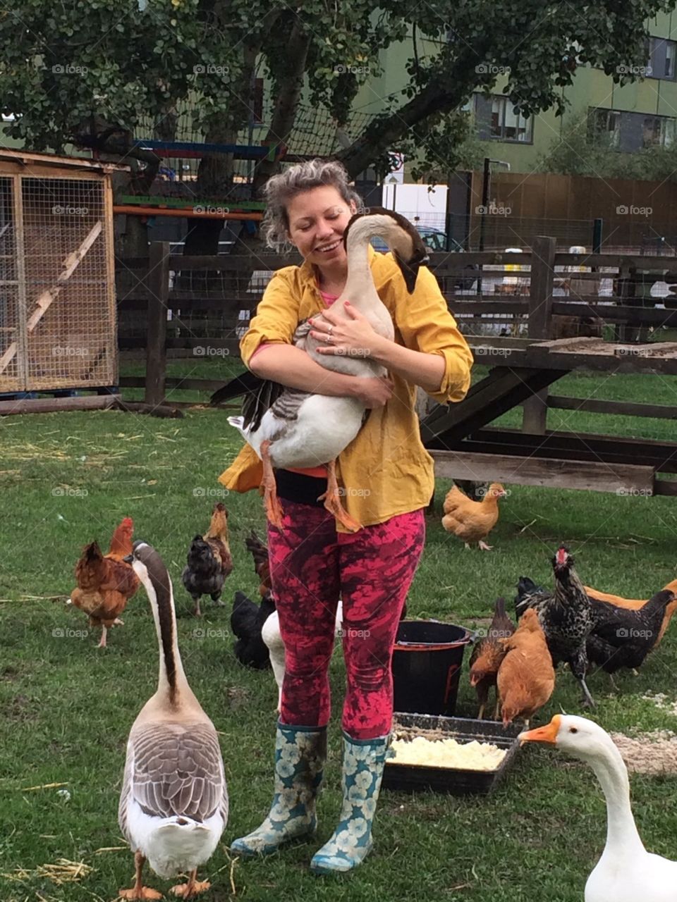 Me, surrounded by poultry
