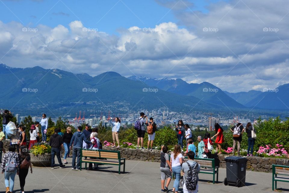 Crowd of tourists