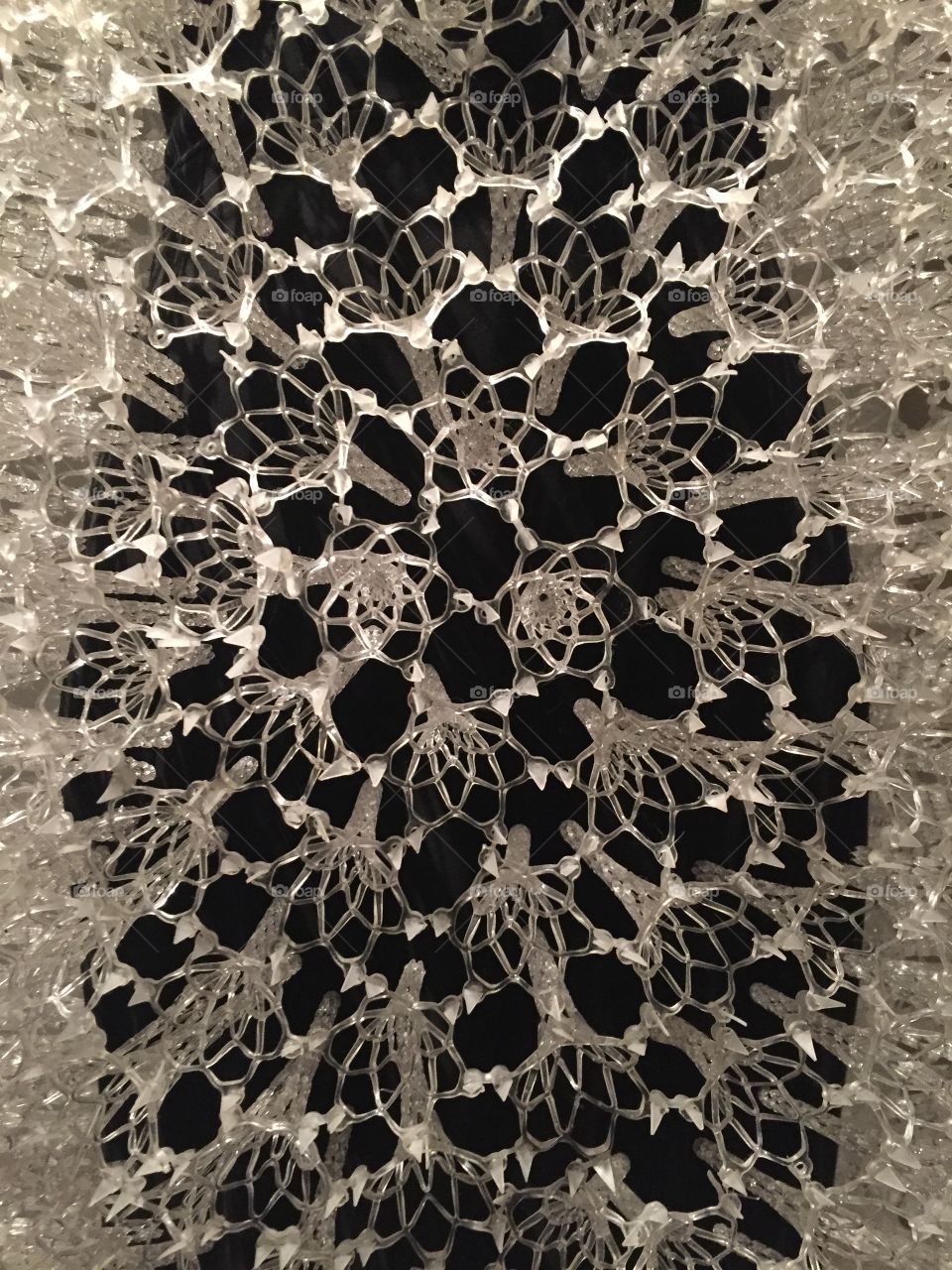 A closeup of a dress at the Met