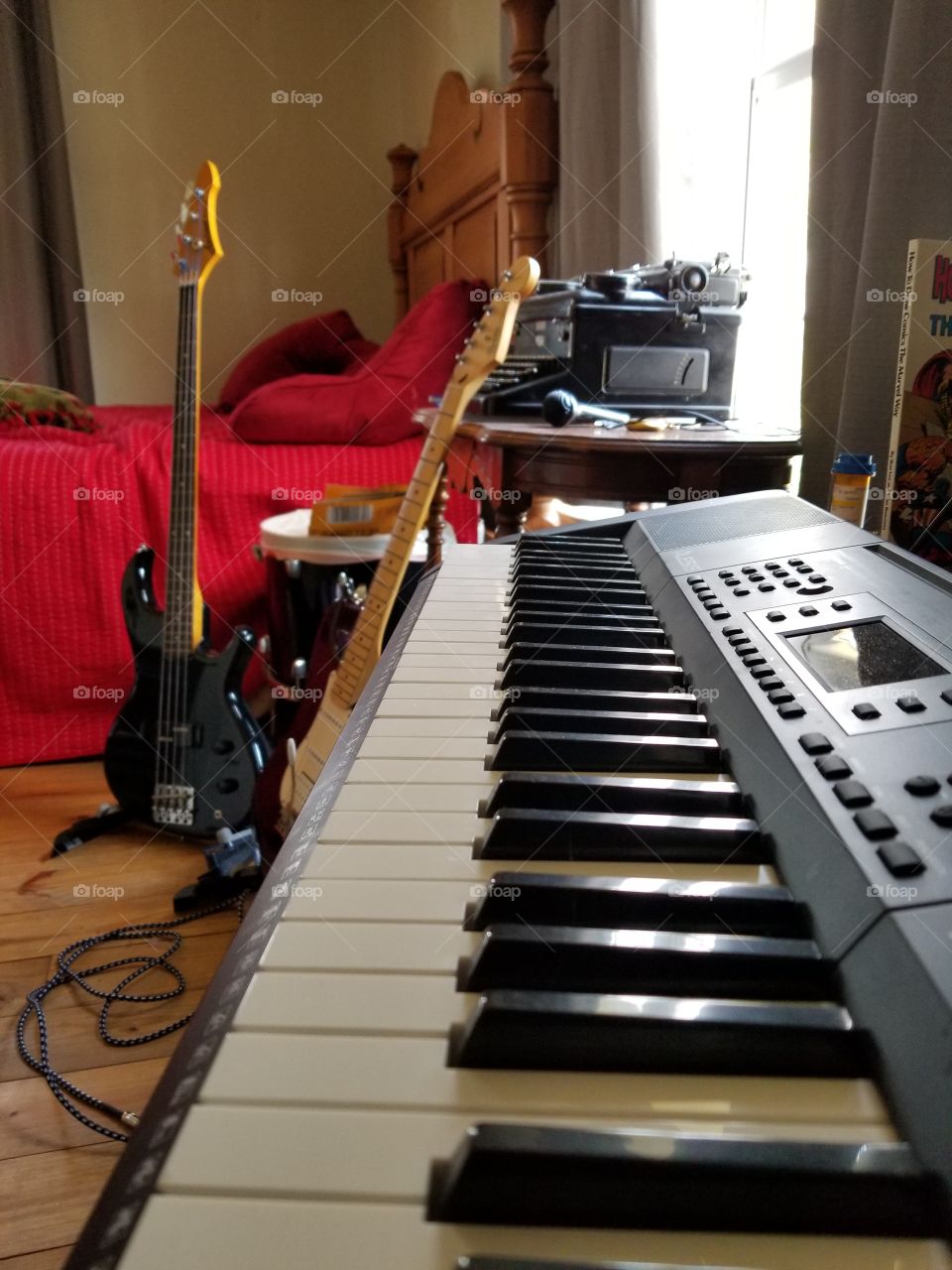 Keyboard and Guitars