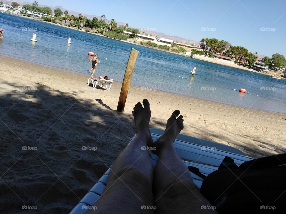 Relaxing moments at the Colorado river in Laughlin Nevada
