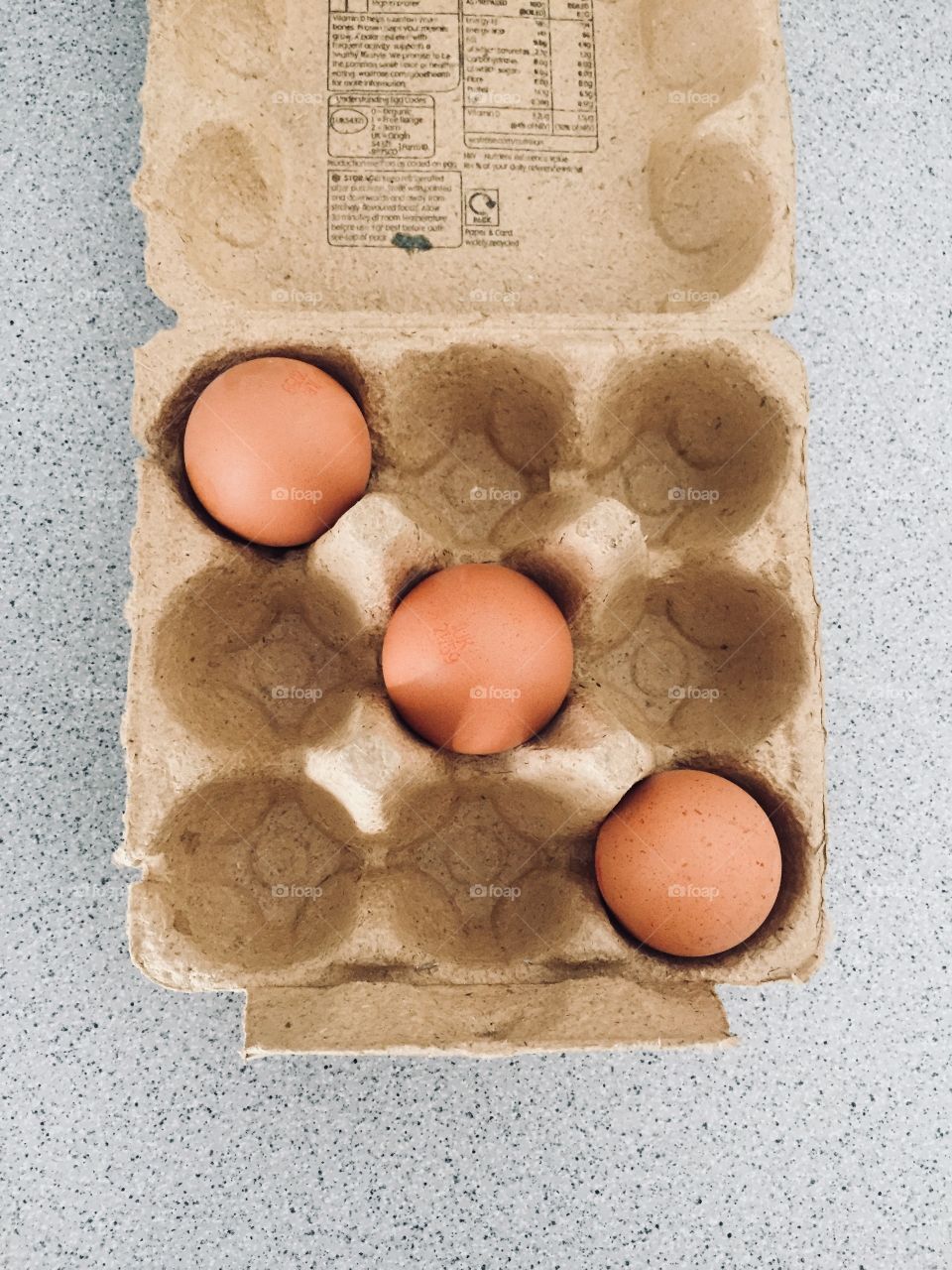 Three eggs across