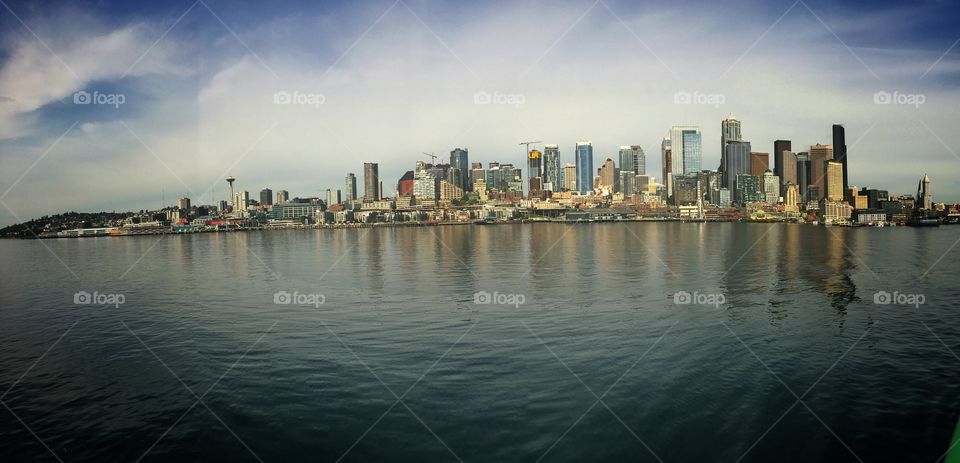 Panoramic Photo of Seattle Waterfront 