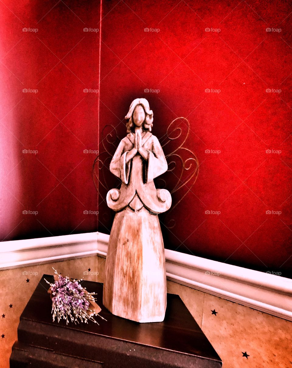 Rustic Angel statue home decoration 