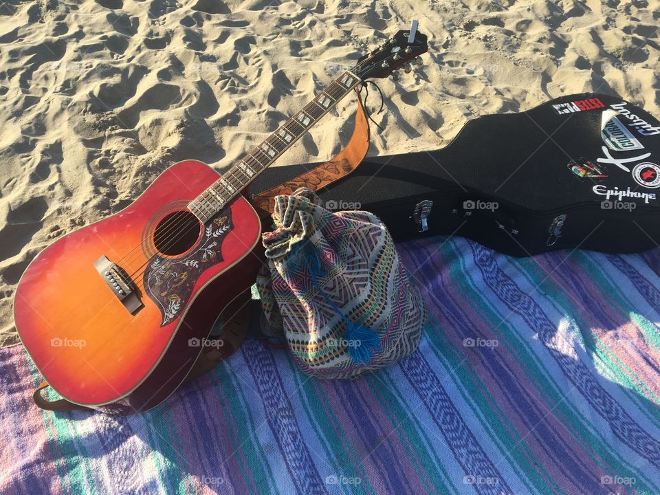 The beach and music.