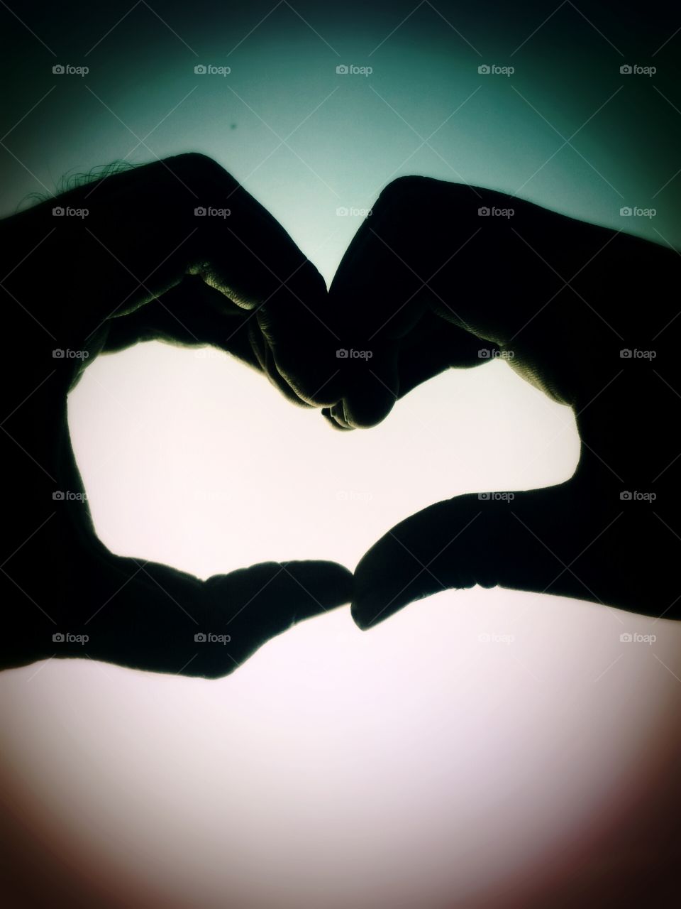 heart shape by hand. love symble