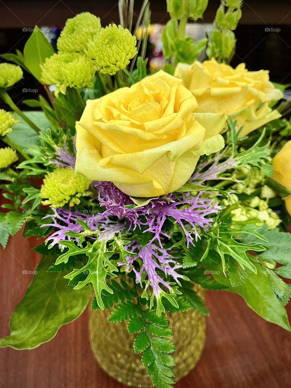 Yellow Flowers in Yellow Vase