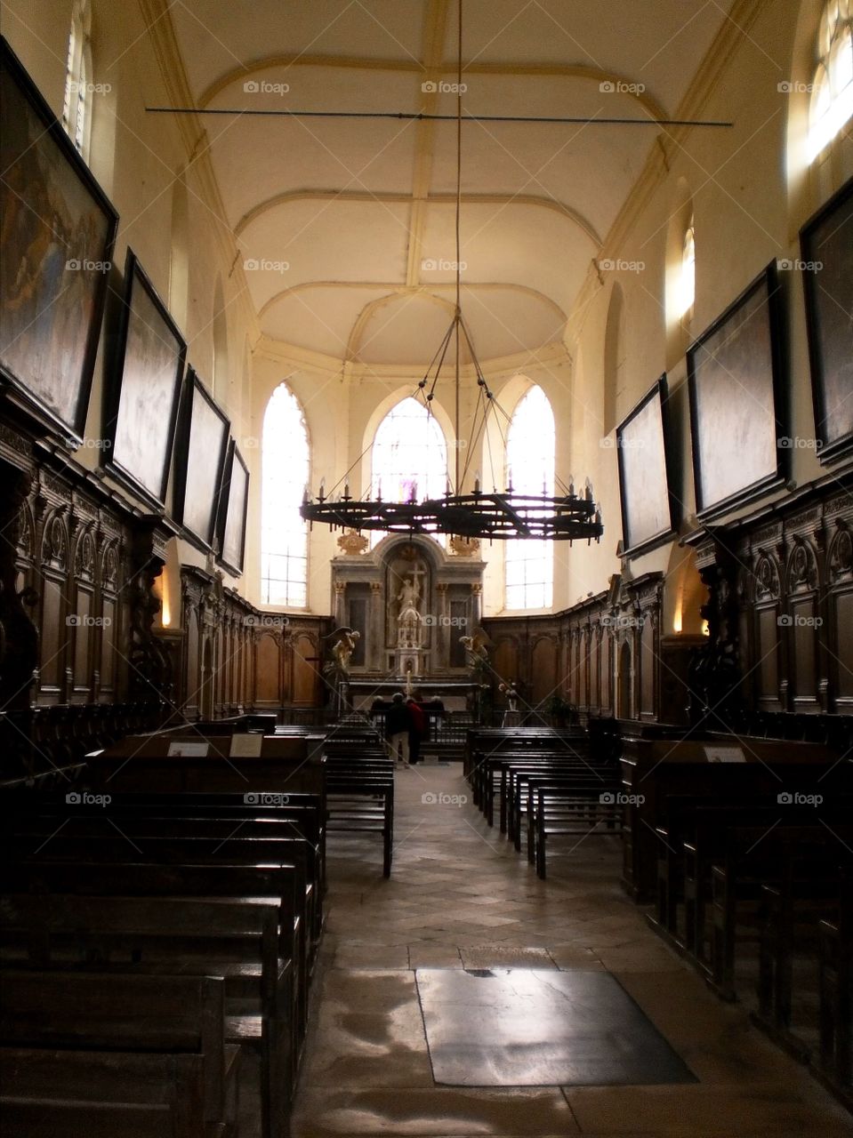 Inside a French church 