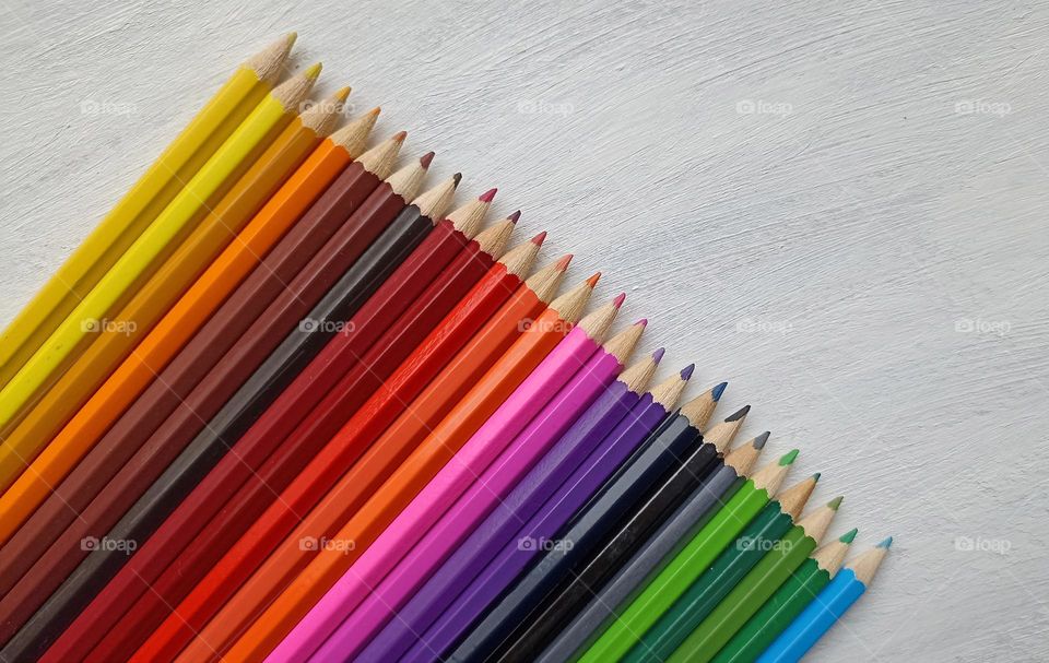 colour pencils beautiful texture background close up