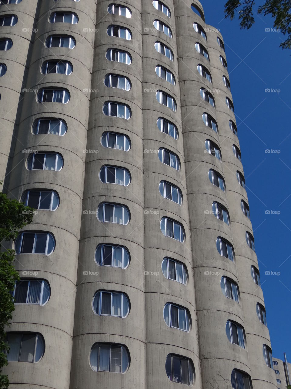 Honeycomb. Unique, futuristic looking building in Chicago 